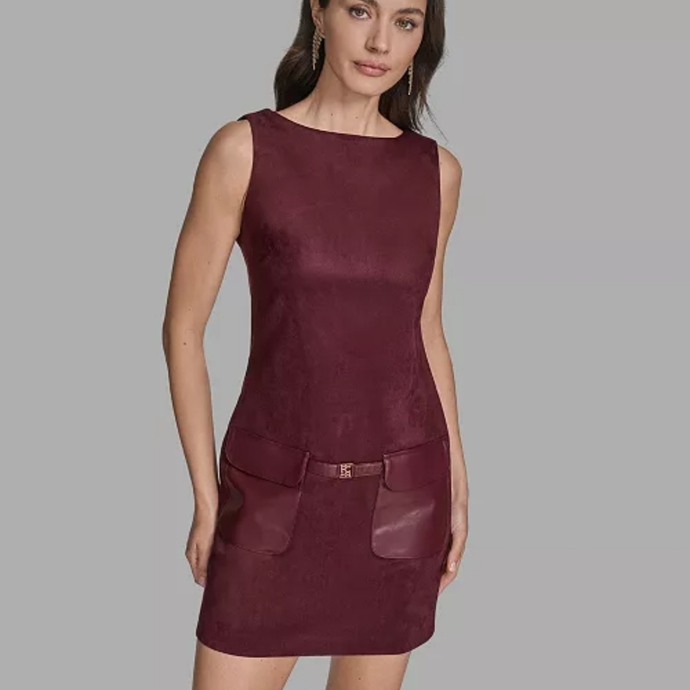 BCBG Rich Burgundy Mini Dress
